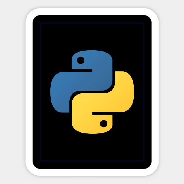 Python T-Shirt Sticker by fullstackdev